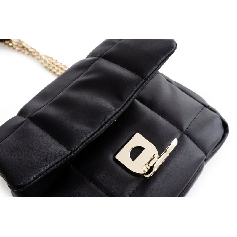 Fashion, accesorii si bijuterii - Femei - Accesorii femei - Genti si rucsacuri femei - Geantă de umăr Lucky Bees, piele, 8 x 20 x 17 cm, negru, 946VNC1116 - Infinity.ro
