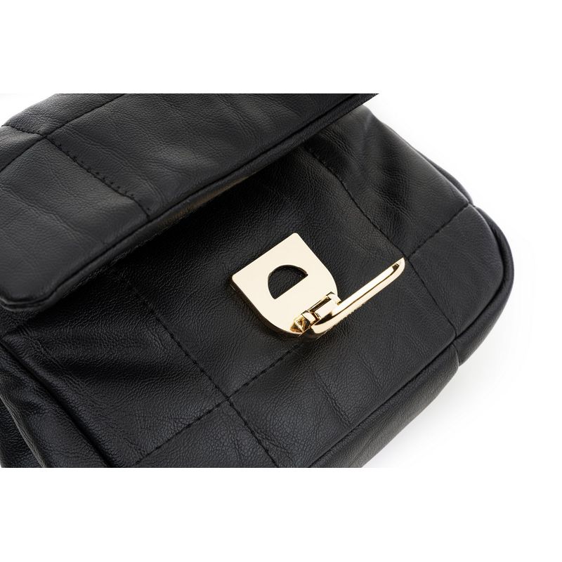 Fashion, accesorii si bijuterii - Femei - Accesorii femei - Genti si rucsacuri femei - Geantă de umăr Lucky Bees, piele, 8 x 20 x 17 cm, negru, 946VNC1124 - Infinity.ro