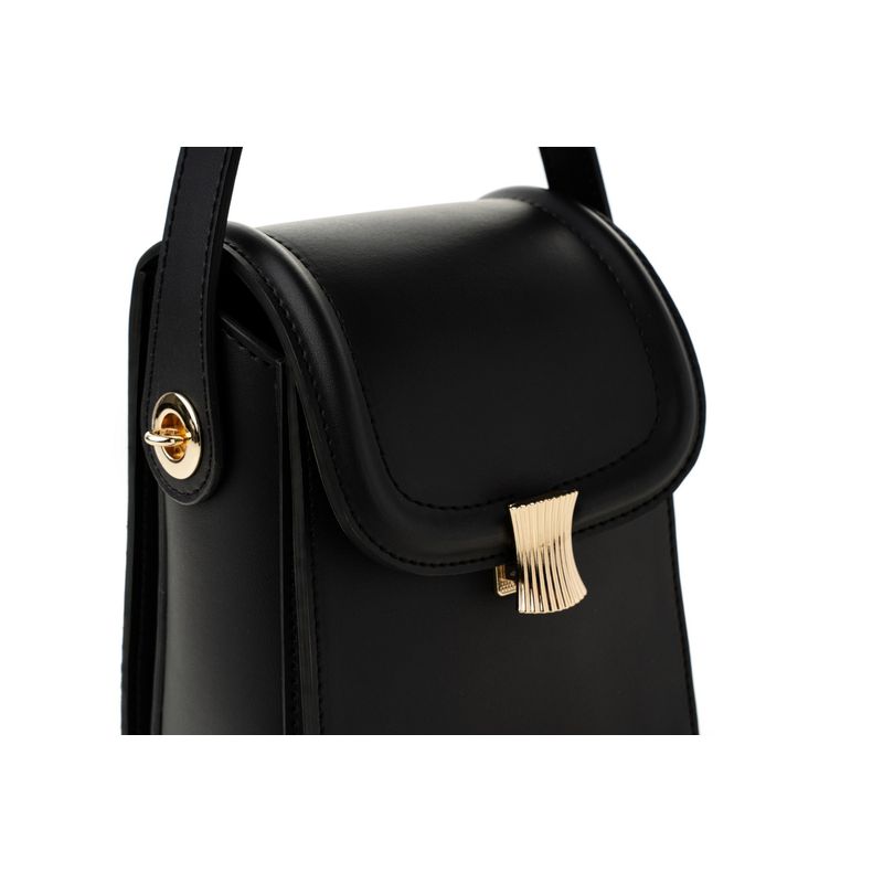 Fashion, accesorii si bijuterii - Femei - Accesorii femei - Genti si rucsacuri femei - Geantă crossbody Lucky Bees, piele, 7 x 13.5 x 17 cm, negru, 946VNC1156 - Infinity.ro