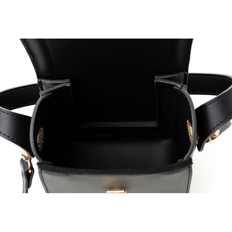 Fashion, accesorii si bijuterii - Femei - Accesorii femei - Genti si rucsacuri femei - Geantă crossbody Lucky Bees, piele, 7 x 13.5 x 17 cm, negru, 946VNC1156 - Infinity.ro