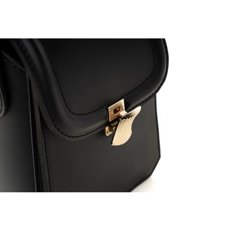 Fashion, accesorii si bijuterii - Femei - Accesorii femei - Genti si rucsacuri femei - Geantă crossbody Lucky Bees, piele, 7 x 13.5 x 17 cm, negru, 946VNC1156 - Infinity.ro
