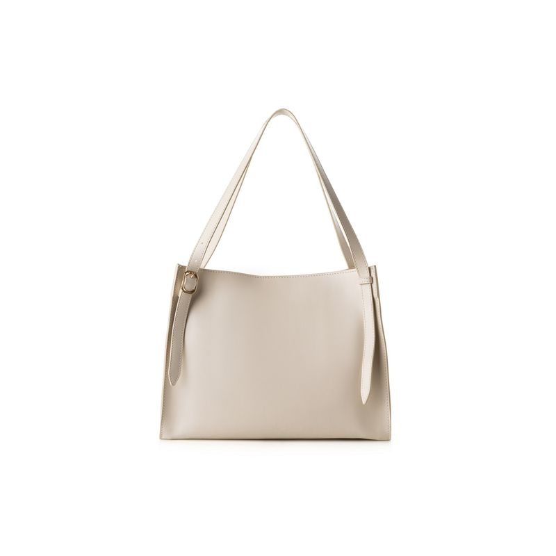 Fashion, accesorii si bijuterii - Femei - Accesorii femei - Genti si rucsacuri femei - Tote bag Lucky Bees, piele, 15 x 35 x 27 cm, crem, 946VNC1302 - Infinity.ro