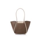 Fashion, accesorii si bijuterii - Femei - Accesorii femei - Genti si rucsacuri femei - Geantă de umăr Lucky Bees, piele, 11 x 35 x 23 cm, bej-cenușiu și crem, 671LKB2190 - Infinity.ro