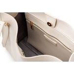 Fashion, accesorii si bijuterii - Femei - Accesorii femei - Genti si rucsacuri femei - Tote bag Lucky Bees, piele, 15 x 35 x 27 cm, crem, 946VNC1302 - Infinity.ro