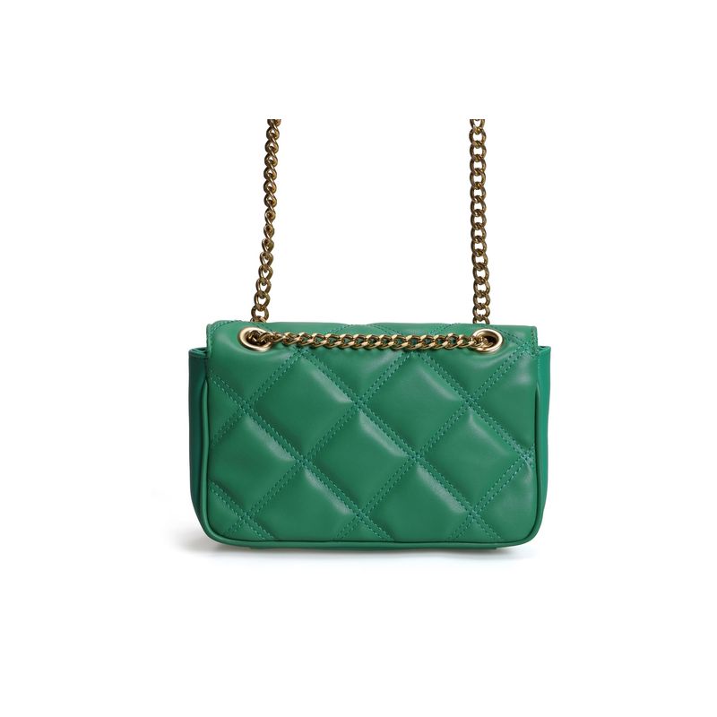 Fashion, accesorii si bijuterii - Femei - Accesorii femei - Genti si rucsacuri femei - Geantă de umăr Lucky Bees, piele, 7 x 24 x 17 cm, verde, 671LKB1663 - Infinity.ro