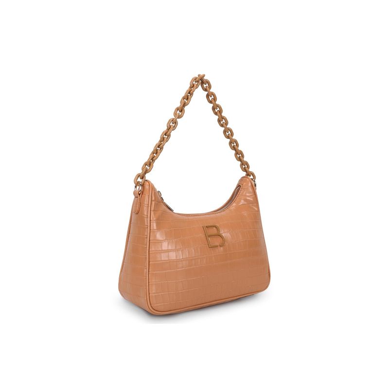 Fashion, accesorii si bijuterii - Femei - Accesorii femei - Genti si rucsacuri femei - Geantă de umăr Lucky Bees, piele, 10 x 27 x 20 cm, tan, 671LKB1345 - Infinity.ro