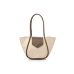 Fashion, accesorii si bijuterii - Femei - Accesorii femei - Genti si rucsacuri femei - Geantă de umăr Lucky Bees, piele, 11 x 35 x 23 cm, crem și bej-cenușiu, 671LKB2143 - Infinity.ro