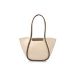 Fashion, accesorii si bijuterii - Femei - Accesorii femei - Genti si rucsacuri femei - Geantă de umăr Lucky Bees, piele, 11 x 35 x 23 cm, crem și bej-cenușiu, 671LKB2143 - Infinity.ro