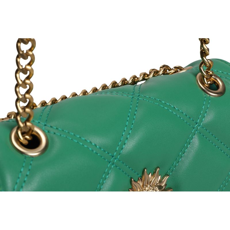 Fashion, accesorii si bijuterii - Femei - Accesorii femei - Genti si rucsacuri femei - Geantă de umăr Lucky Bees, piele, 7 x 24 x 17 cm, verde, 671LKB1663 - Infinity.ro