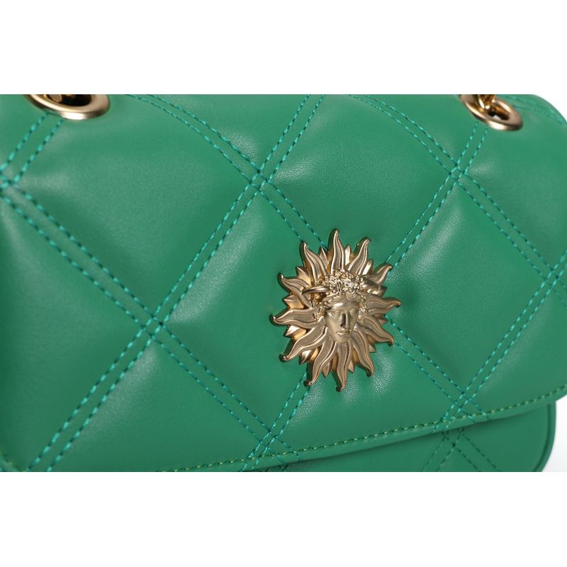 Fashion, accesorii si bijuterii - Femei - Accesorii femei - Genti si rucsacuri femei - Geantă de umăr Lucky Bees, piele, 7 x 24 x 17 cm, verde, 671LKB1663 - Infinity.ro