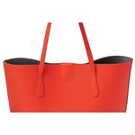 Fashion, accesorii si bijuterii - Femei - Accesorii femei - Genti si rucsacuri femei - Tote bag Lucky Bees, piele, 11 x 42 x 28 cm, portocaliu, 671LKB2116 - Infinity.ro