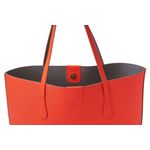 Fashion, accesorii si bijuterii - Femei - Accesorii femei - Genti si rucsacuri femei - Tote bag Lucky Bees, piele, 11 x 42 x 28 cm, portocaliu, 671LKB2116 - Infinity.ro