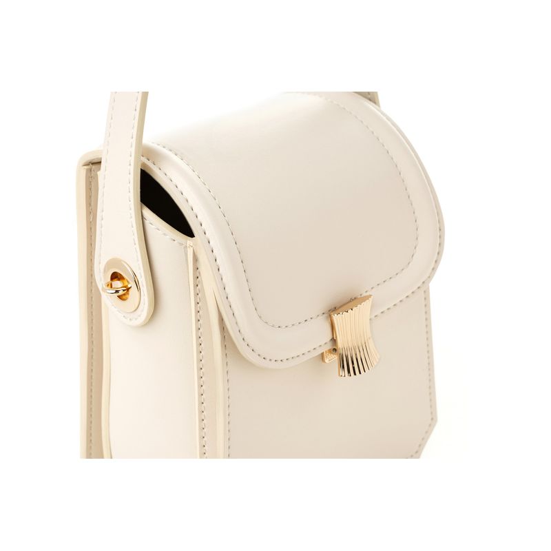 Fashion, accesorii si bijuterii - Femei - Accesorii femei - Genti si rucsacuri femei - Geantă crossbody Lucky Bees, piele, 7 x 13.5 x 17 cm, crem, 946VNC1158 - Infinity.ro