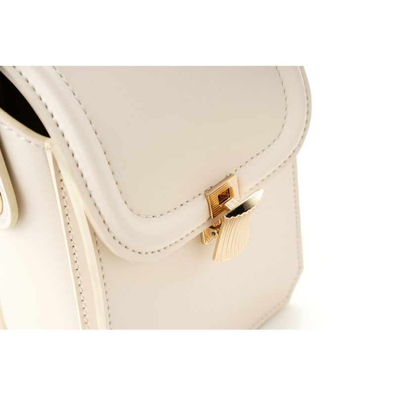 Fashion, accesorii si bijuterii - Femei - Accesorii femei - Genti si rucsacuri femei - Geantă crossbody Lucky Bees, piele, 7 x 13.5 x 17 cm, crem, 946VNC1158 - Infinity.ro