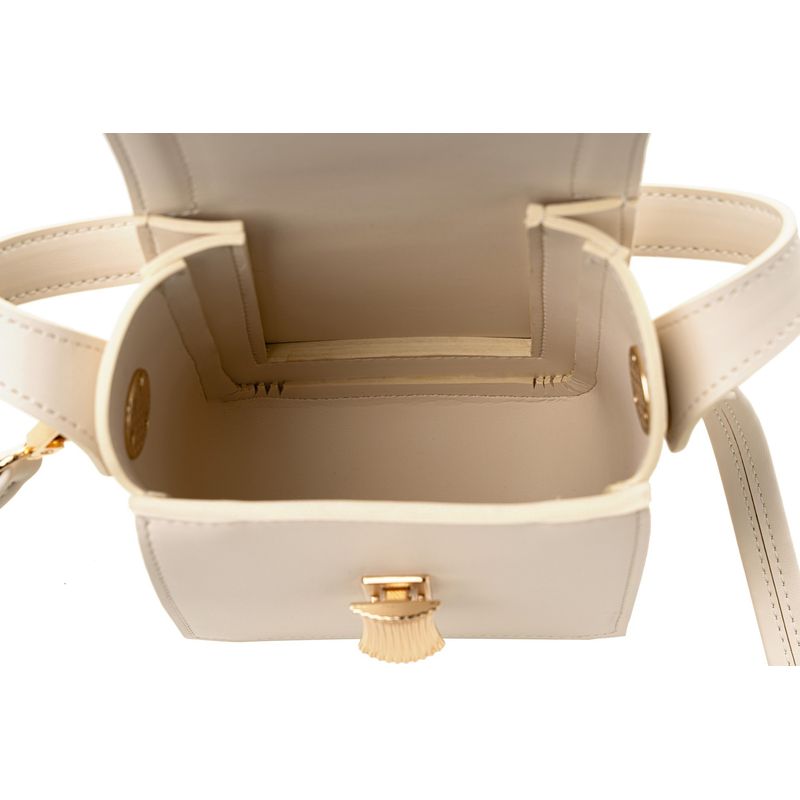 Fashion, accesorii si bijuterii - Femei - Accesorii femei - Genti si rucsacuri femei - Geantă crossbody Lucky Bees, piele, 7 x 13.5 x 17 cm, crem, 946VNC1158 - Infinity.ro