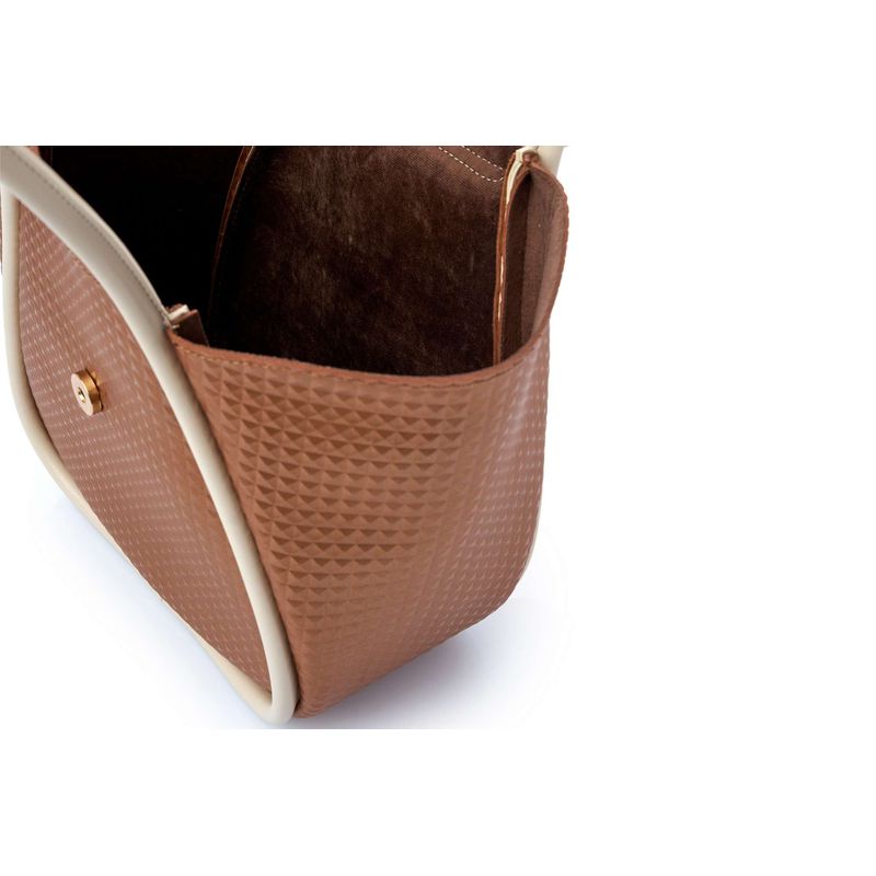 Fashion, accesorii si bijuterii - Femei - Accesorii femei - Genti si rucsacuri femei - Geantă de umăr Lucky Bees, piele, 11 x 35 x 23 cm, cupru și crem, 671LKB2144 - Infinity.ro