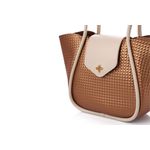 Fashion, accesorii si bijuterii - Femei - Accesorii femei - Genti si rucsacuri femei - Geantă de umăr Lucky Bees, piele, 11 x 35 x 23 cm, cupru și crem, 671LKB2144 - Infinity.ro
