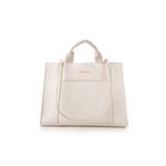Fashion, accesorii si bijuterii - Femei - Accesorii femei - Genti si rucsacuri femei - Tote bag Lucky Bees, piele, 11 x 37 x 27 cm, crem, 946VNC1194 - Infinity.ro