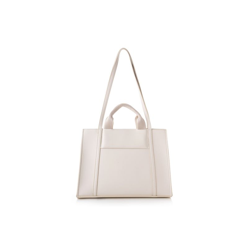 Fashion, accesorii si bijuterii - Femei - Accesorii femei - Genti si rucsacuri femei - Tote bag Lucky Bees, piele, 11 x 37 x 27 cm, crem, 946VNC1194 - Infinity.ro
