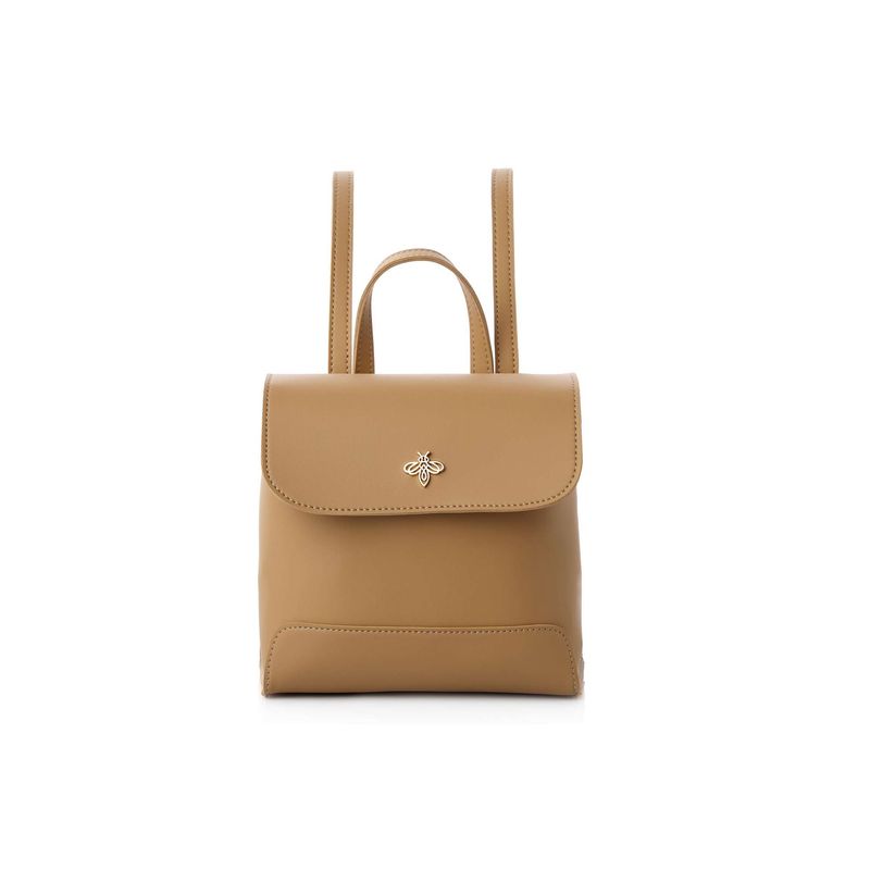 Fashion, accesorii si bijuterii - Femei - Accesorii femei - Genti si rucsacuri femei - Rucsac Lucky Bees, piele, 11 x 21 x 21 cm, camel, 671LKB2191 - Infinity.ro