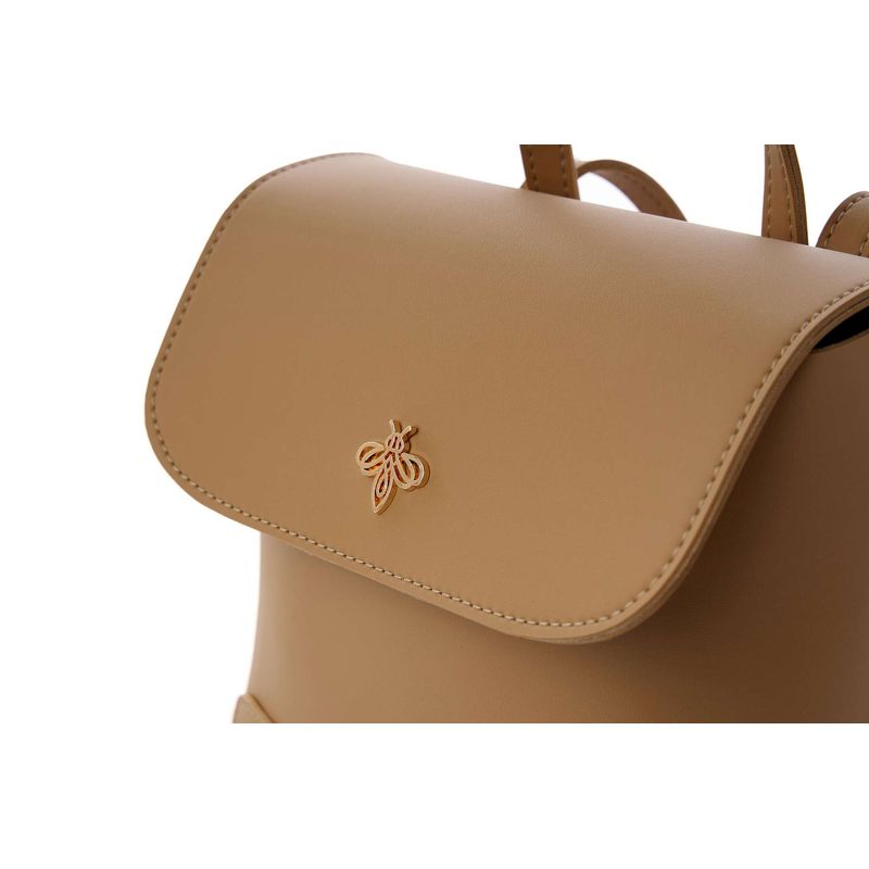 Fashion, accesorii si bijuterii - Femei - Accesorii femei - Genti si rucsacuri femei - Rucsac Lucky Bees, piele, 11 x 21 x 21 cm, camel, 671LKB2191 - Infinity.ro
