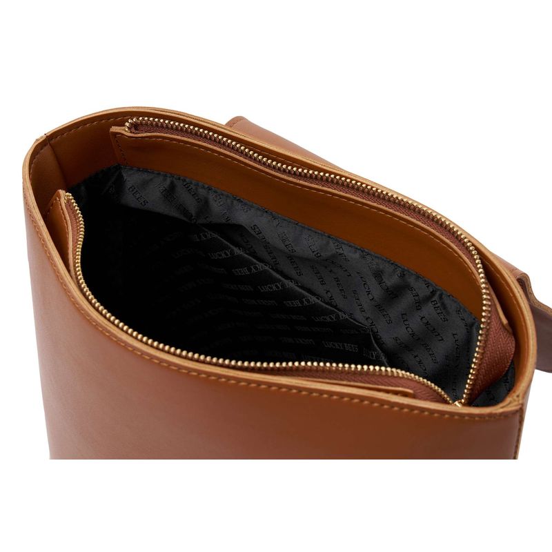 Fashion, accesorii si bijuterii - Femei - Accesorii femei - Genti si rucsacuri femei - Rucsac Lucky Bees, piele, 11 x 28 x 30 cm, tan, 671LKB2197 - Infinity.ro