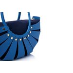Fashion, accesorii si bijuterii - Femei - Accesorii femei - Genti si rucsacuri femei - Geantă de umăr Lucky Bees, piele, 15 x 35 x 18 cm, indigo albastru, 671LKB2132 - Infinity.ro