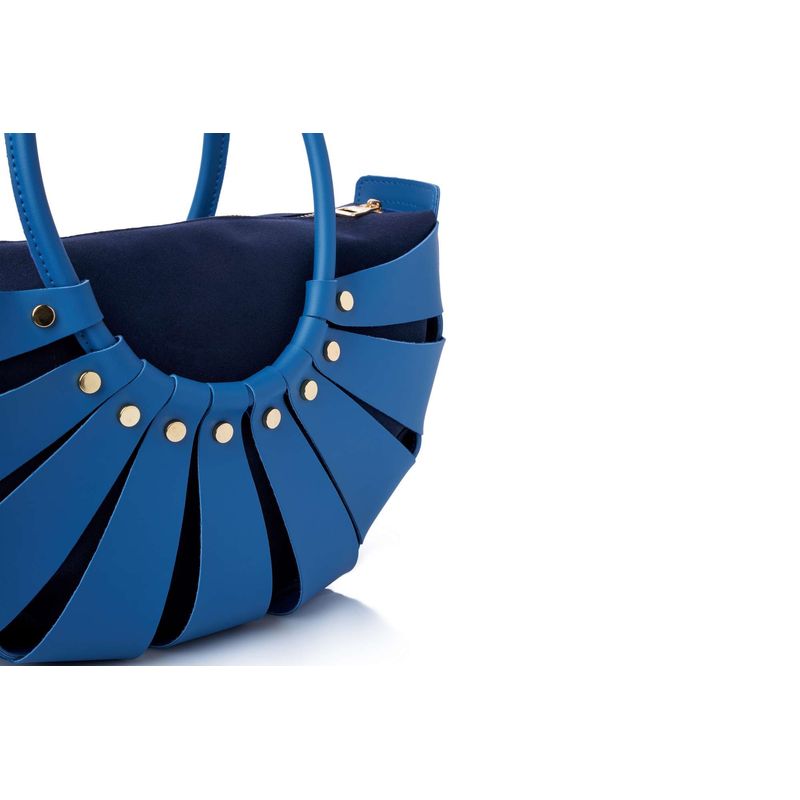 Fashion, accesorii si bijuterii - Femei - Accesorii femei - Genti si rucsacuri femei - Geantă de umăr Lucky Bees, piele, 15 x 35 x 18 cm, indigo albastru, 671LKB2132 - Infinity.ro