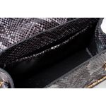 Fashion, accesorii si bijuterii - Femei - Accesorii femei - Genti si rucsacuri femei - Geantă Lucky Bees, piele, 6 x 21 x 14 cm, gri și negru, 946VNC1245 - Infinity.ro