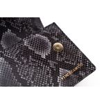 Fashion, accesorii si bijuterii - Femei - Accesorii femei - Genti si rucsacuri femei - Geantă Lucky Bees, piele, 6 x 21 x 14 cm, gri și negru, 946VNC1245 - Infinity.ro