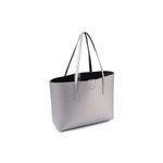 Fashion, accesorii si bijuterii - Femei - Accesorii femei - Genti si rucsacuri femei - Tote bag Lucky Bees, piele, 11 x 42 x 28 cm, argintiu, 671LKB2117 - Infinity.ro