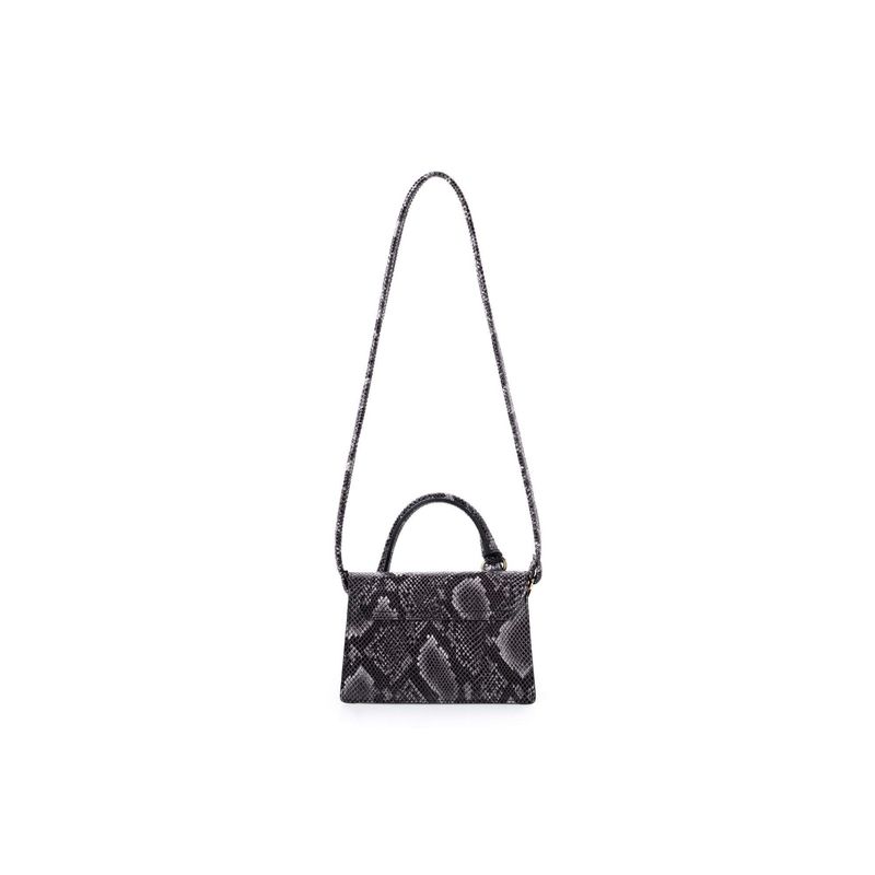Fashion, accesorii si bijuterii - Femei - Accesorii femei - Genti si rucsacuri femei - Geantă Lucky Bees, piele, 6 x 21 x 14 cm, gri și negru, 946VNC1245 - Infinity.ro