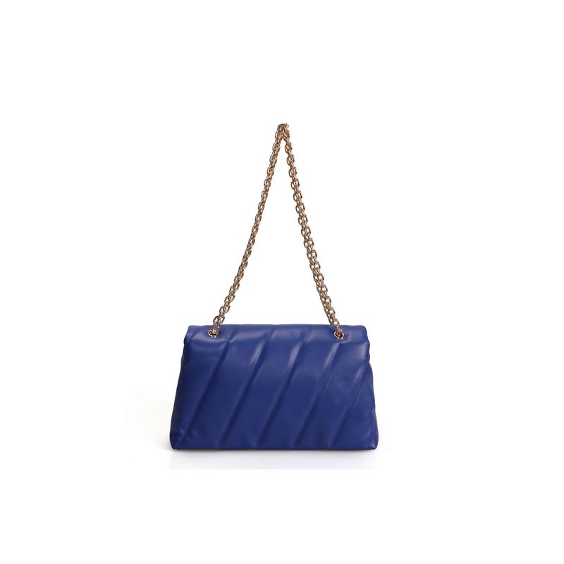 Fashion, accesorii si bijuterii - Femei - Accesorii femei - Genti si rucsacuri femei - Geantă de umăr Lucky Bees, piele, 10 x 31 x 19 cm, sax albastru, 671LKB1502 - Infinity.ro
