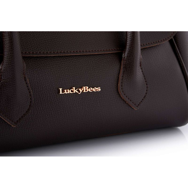 Fashion, accesorii si bijuterii - Femei - Accesorii femei - Genti si rucsacuri femei - Geantă de umăr Lucky Bees, piele, 16 x 45 x 16 cm, maro, 671LKB2178 - Infinity.ro