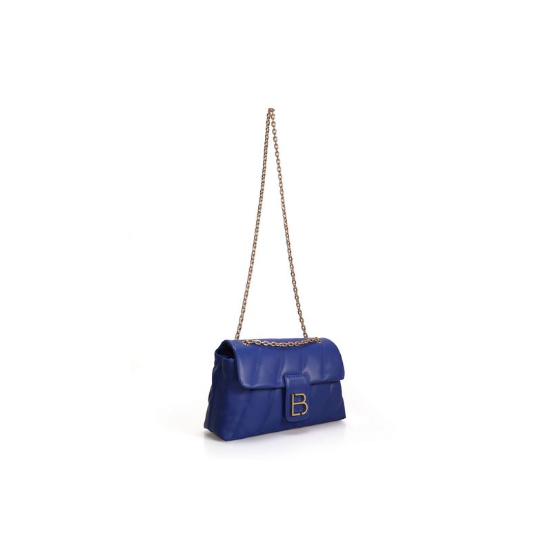 Fashion, accesorii si bijuterii - Femei - Accesorii femei - Genti si rucsacuri femei - Geantă de umăr Lucky Bees, piele, 10 x 31 x 19 cm, sax albastru, 671LKB1502 - Infinity.ro