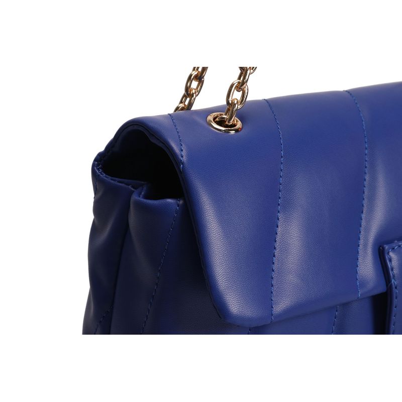 Fashion, accesorii si bijuterii - Femei - Accesorii femei - Genti si rucsacuri femei - Geantă de umăr Lucky Bees, piele, 10 x 31 x 19 cm, sax albastru, 671LKB1502 - Infinity.ro