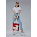 Fashion, accesorii si bijuterii - Femei - Accesorii femei - Genti si rucsacuri femei - Tote bag Lucky Bees, 32 x 35 x 8 cm, roșu, 421BRG2242 - Infinity.ro