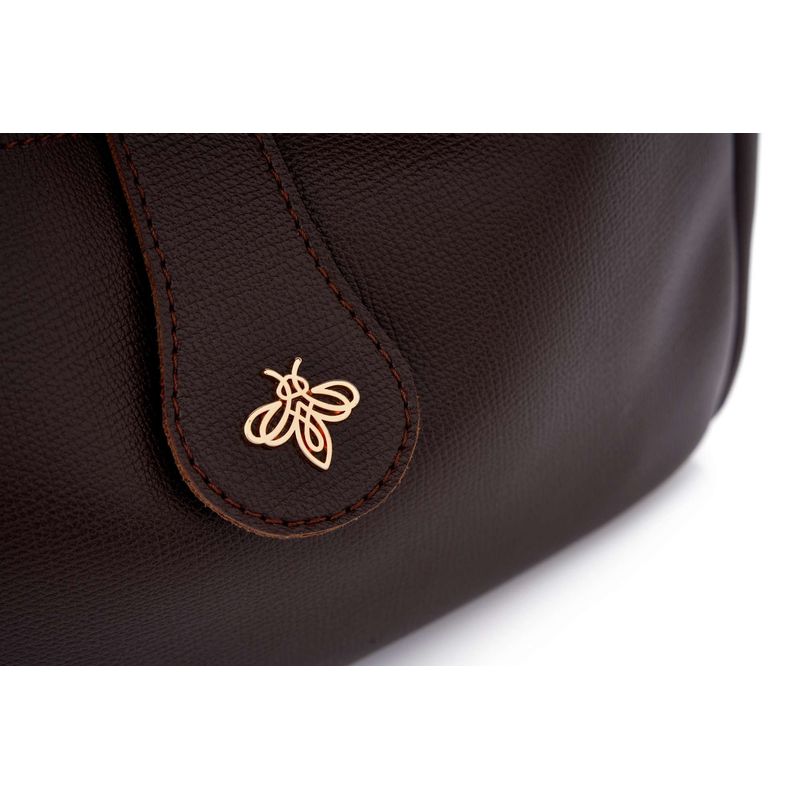 Fashion, accesorii si bijuterii - Femei - Accesorii femei - Genti si rucsacuri femei - Geantă de umăr Lucky Bees, piele, 12 x 32 x 21 cm, maro, 671LKB2161 - Infinity.ro