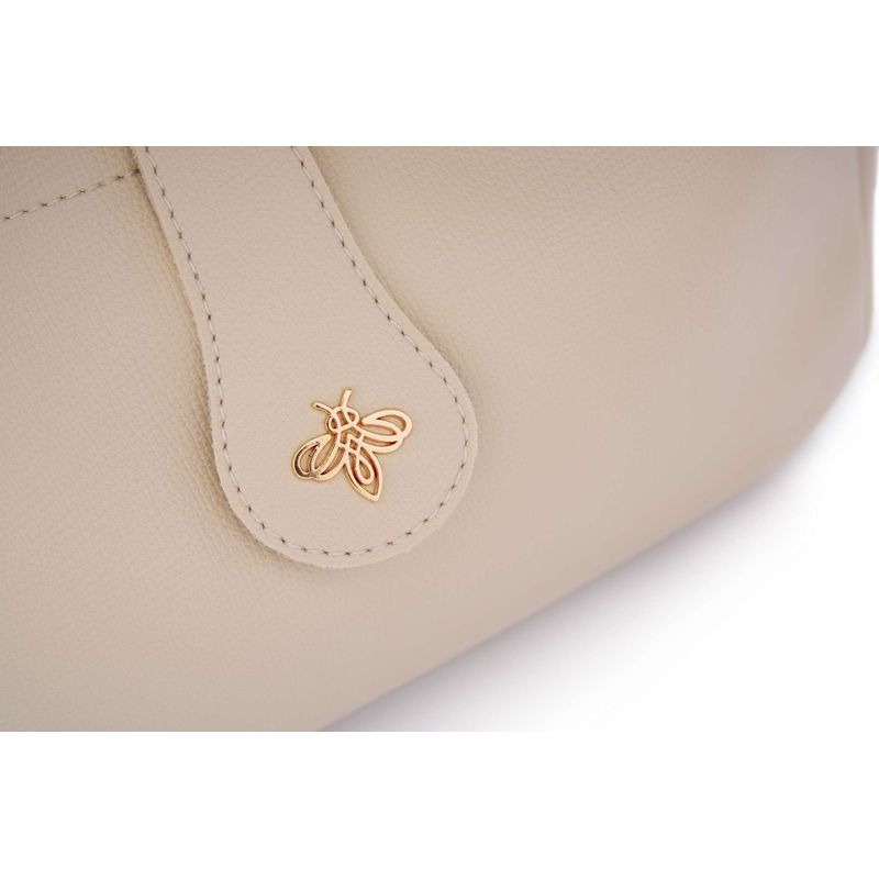 Fashion, accesorii si bijuterii - Femei - Accesorii femei - Genti si rucsacuri femei - Geantă de umăr Lucky Bees, piele, 12 x 32 x 21 cm, crem, 671LKB2162 - Infinity.ro