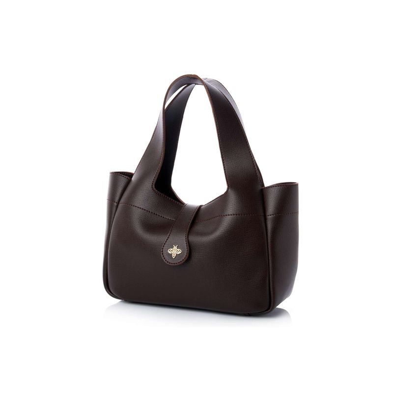 Fashion, accesorii si bijuterii - Femei - Accesorii femei - Genti si rucsacuri femei - Geantă de umăr Lucky Bees, piele, 12 x 32 x 21 cm, maro, 671LKB2161 - Infinity.ro