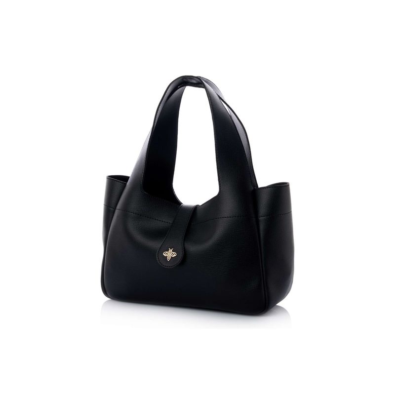 Fashion, accesorii si bijuterii - Femei - Accesorii femei - Genti si rucsacuri femei - Geantă de umăr Lucky Bees, piele, 12 x 32 x 21 cm, negru, 671LKB2163 - Infinity.ro