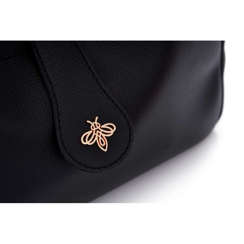 Fashion, accesorii si bijuterii - Femei - Accesorii femei - Genti si rucsacuri femei - Geantă de umăr Lucky Bees, piele, 12 x 32 x 21 cm, negru, 671LKB2163 - Infinity.ro
