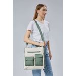 Fashion, accesorii si bijuterii - Femei - Accesorii femei - Genti si rucsacuri femei - Tote bag Lucky Bees, 32 x 35 x 8 cm, verde, 421BRG2243 - Infinity.ro