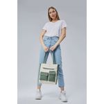 Fashion, accesorii si bijuterii - Femei - Accesorii femei - Genti si rucsacuri femei - Tote bag Lucky Bees, 32 x 35 x 8 cm, verde, 421BRG2243 - Infinity.ro