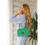 Fashion, accesorii si bijuterii - Femei - Accesorii femei - Genti si rucsacuri femei - Geantă de umăr Lucky Bees, piele, 15 x 22 cm, verde, 246MDM1590 - Infinity.ro