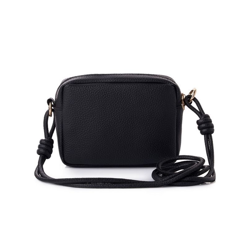 Fashion, accesorii si bijuterii - Femei - Accesorii femei - Genti si rucsacuri femei - Geantă crossbody Lucky Bees, piele, 7 x 21 x 16 cm, negru, 671LKB1786 - Infinity.ro