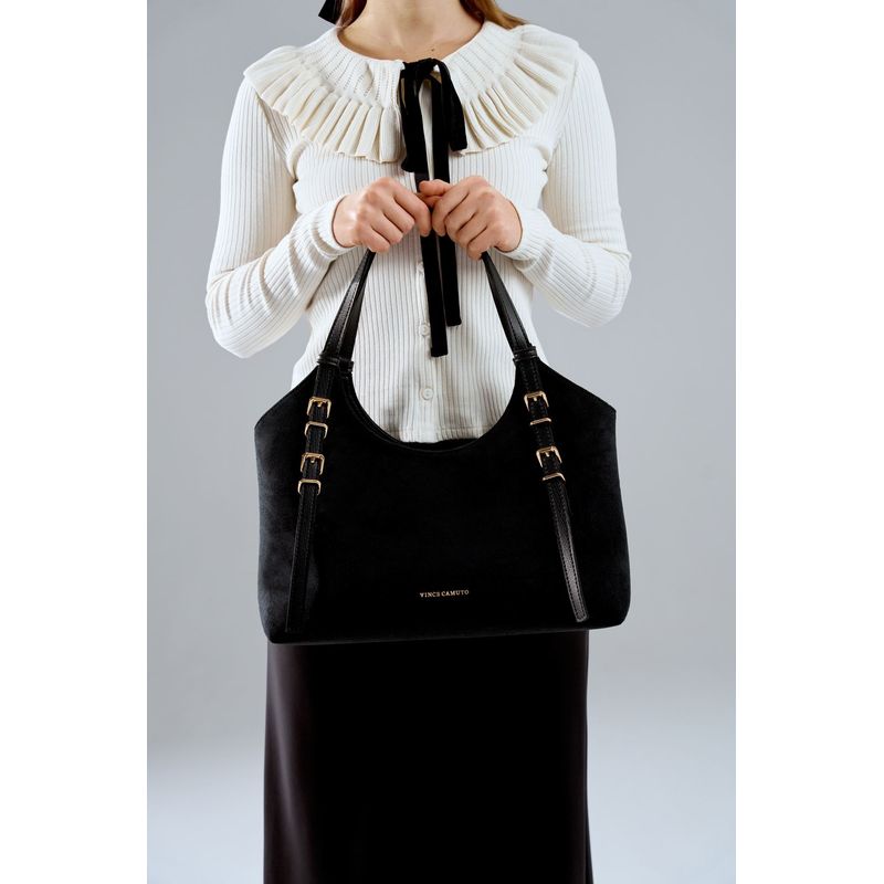 Fashion, accesorii si bijuterii - Femei - Accesorii femei - Genti si rucsacuri femei - Tote bag Lucky Bees, piele, 15 x 38 x 24 cm, negru, 946VNC1307 - Infinity.ro
