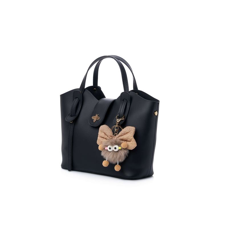 Fashion, accesorii si bijuterii - Femei - Accesorii femei - Genti si rucsacuri femei - Geantă de umăr Lucky Bees, piele, 11 x 25 x 21 cm, negru, 671LKB2158 - Infinity.ro