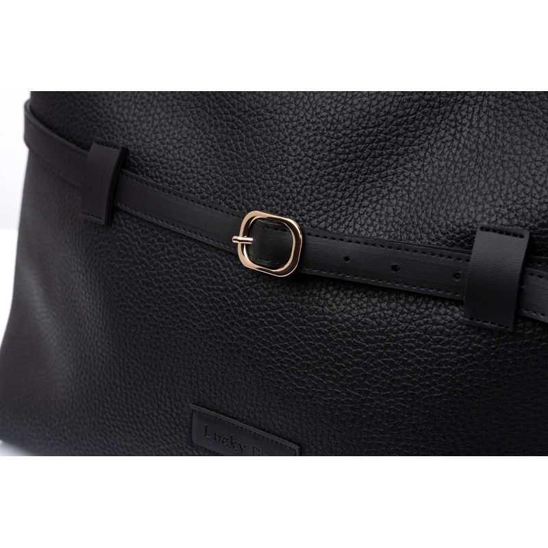 Fashion, accesorii si bijuterii - Femei - Accesorii femei - Genti si rucsacuri femei - Geantă de umăr Lucky Bees, piele, 16 x 40 x 27 cm, negru, 671LKB2122 - Infinity.ro