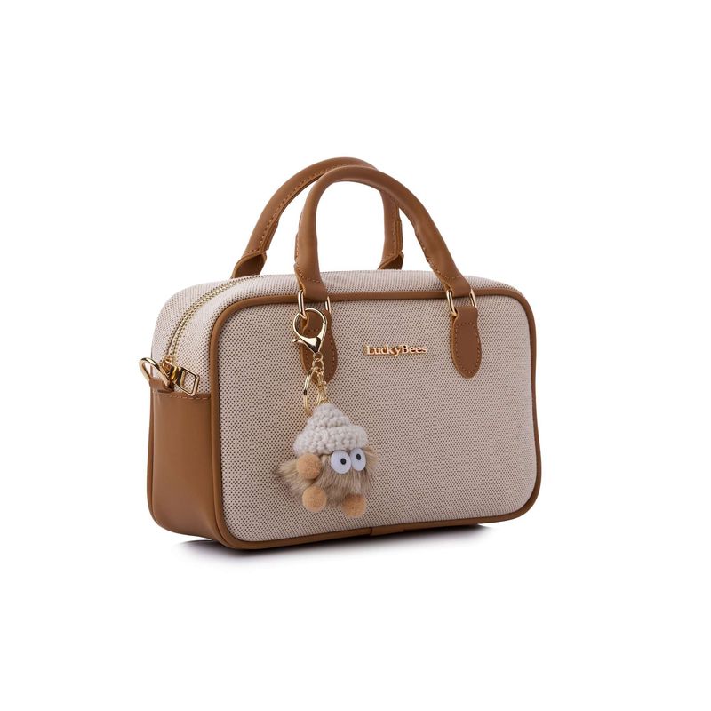 Fashion, accesorii si bijuterii - Femei - Accesorii femei - Genti si rucsacuri femei - Geantă de umăr Lucky Bees, piele, 8 x 25 x 15 cm, tan, 671LKB2214 - Infinity.ro